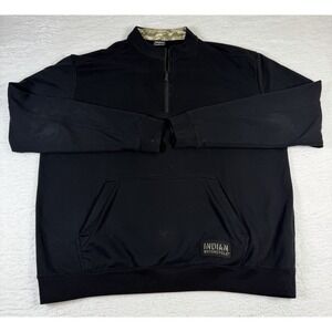 Indian Motorcycle Mens 2XL Quarter Zip Pullover Black Camo Honoring Heroes Biker